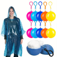 10pcs Adult Rain Ponchos Disposable Emergency Raincoats