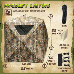 Portable 2 Person Pop Up Blind for Deer & Turkey