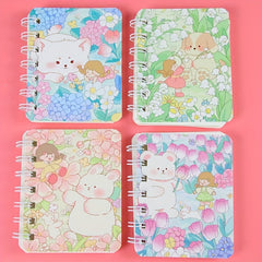 4pcs A7 Side Flip Coil Book Notepad Office Stationery Mini Journal