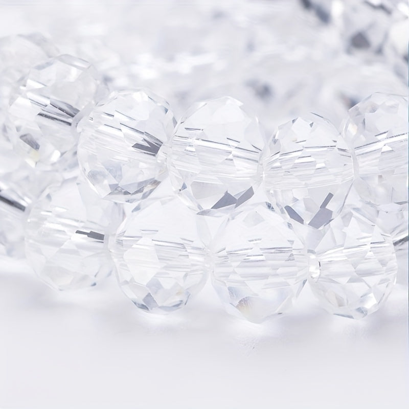 Crystal Glass Faceted Spacer Beads 4 6 8mm DIY Jewelry Making Craft Supplies