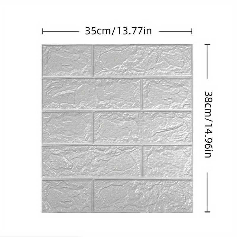2pcs 3D Wall Stickers Soft Bricks Self-adhesive Waterproof Room Decor