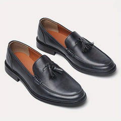 Men's Grey Tassel Loafers for Comfort