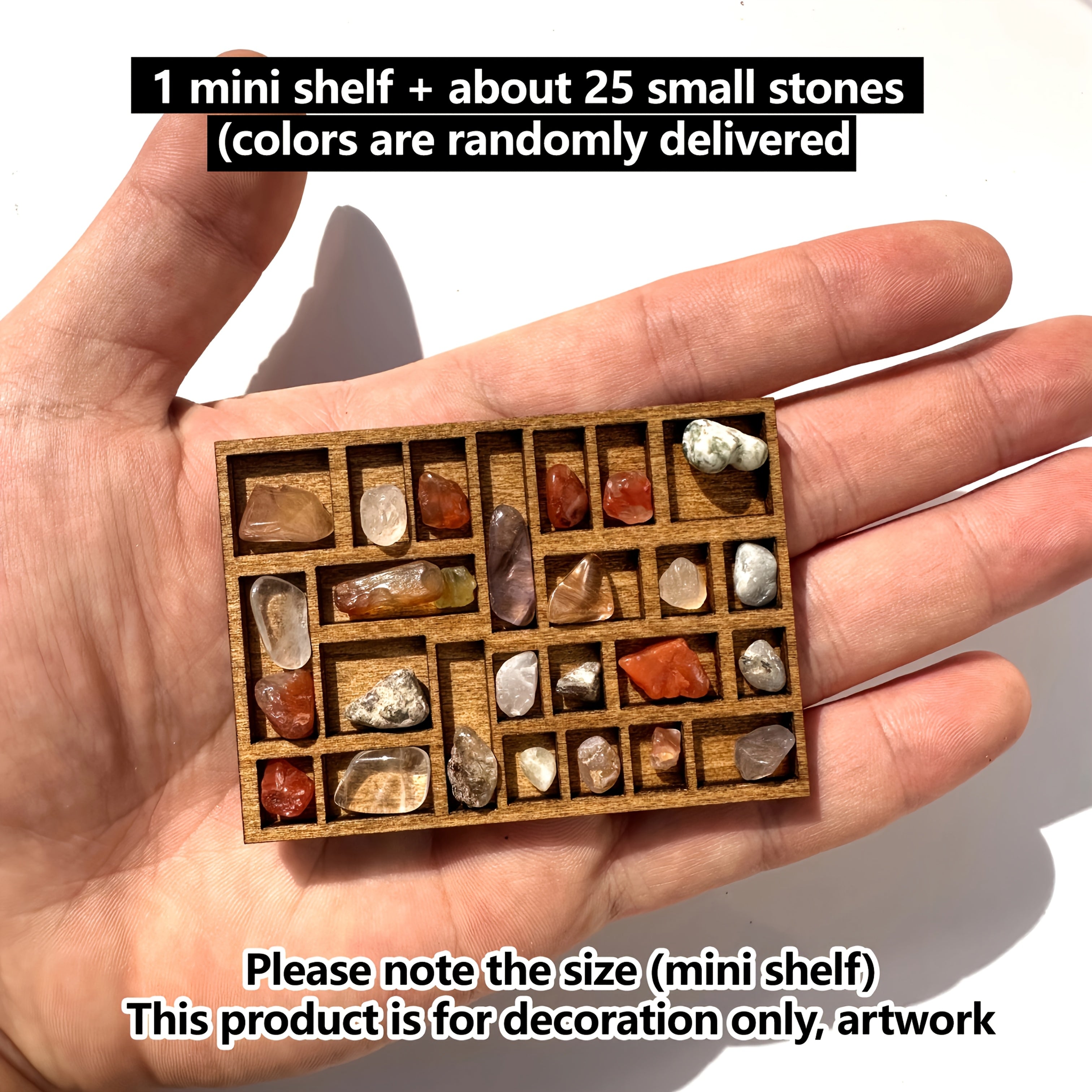 Dollhouse Accessories Mini Shelf Stones 1:12 Scale Bookshelf Decoration