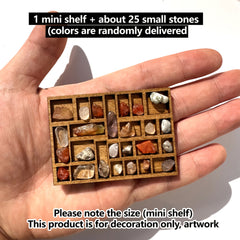 Dollhouse Accessories Mini Shelf Stones 1:12 Scale Bookshelf Decoration