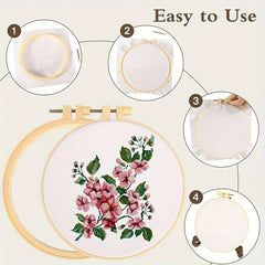 Embroidery Hoop Set Plastic Circle Cross Stitch 7-29cm to 27.0cm