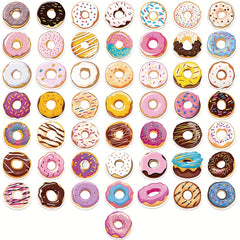 50pcs Cartoon Donut Graffiti Stickers for Water Bottles, Computers