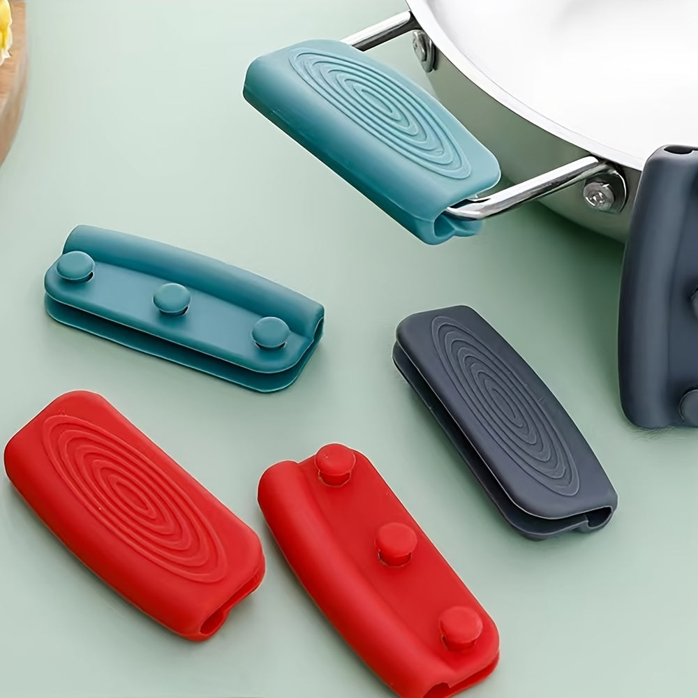 2pcs Silicone Pot Ear Cover Heat Insulation Non-slip Handle Cover
