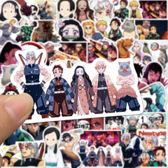 50 Anime Ghost Slayer Blade Stickers Waterproof Decorative