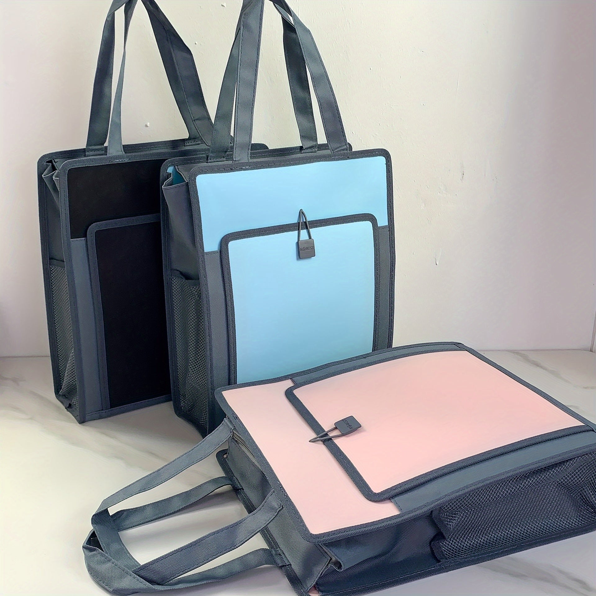 Large Capacity Waterproof Document Bag with Shoulder Strap
