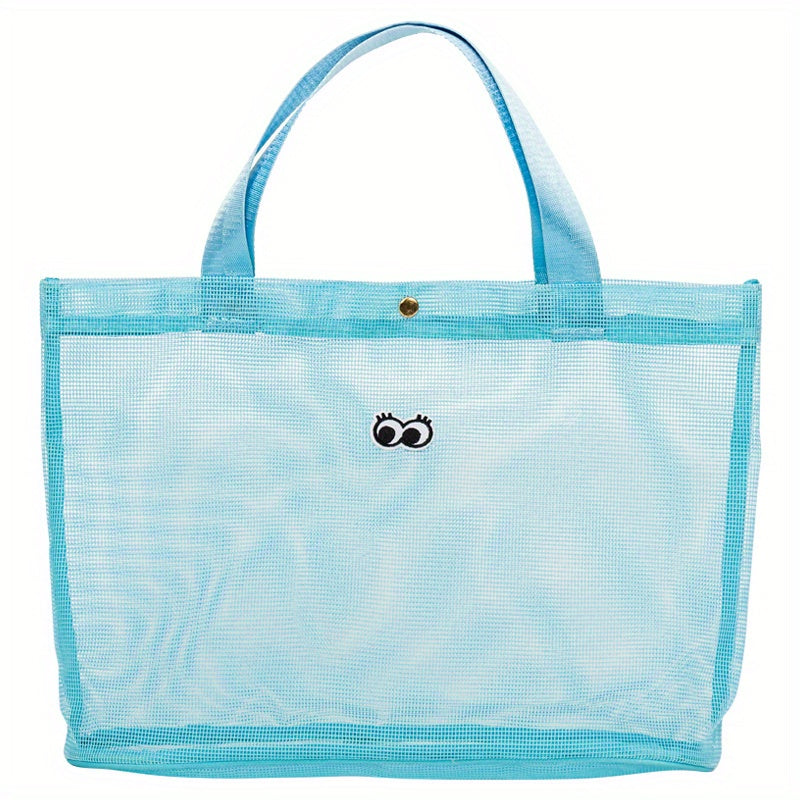 Cartoon Mesh Beach Bag Handbag Portable Toiletry Storage Bag