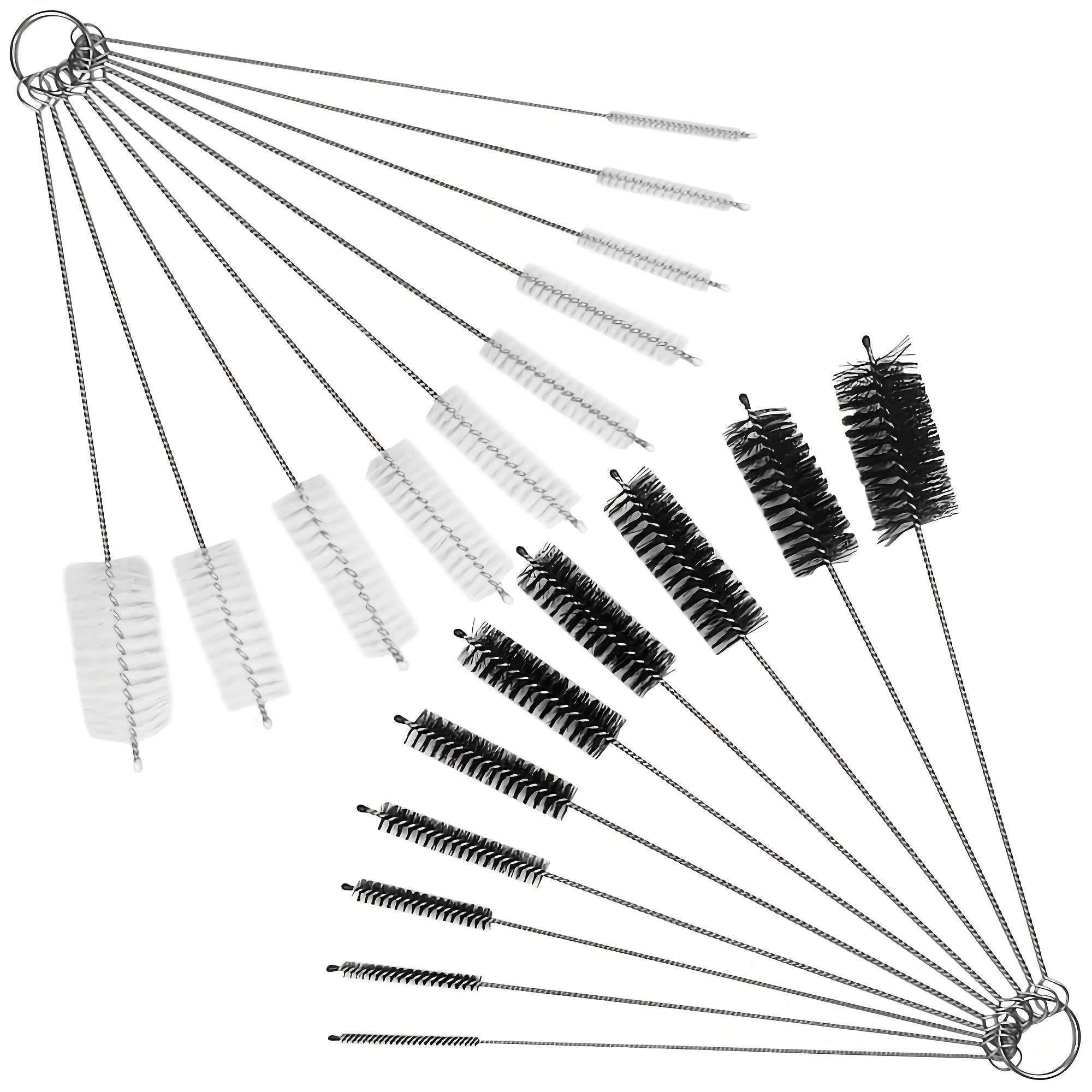 10pcs 304 Stainless Steel Bottle Brushes Reusable Straw Cleaning Brush