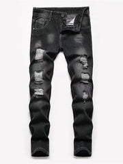 Boys Distressed Jeans Skinny Fit Washed Denim Pants