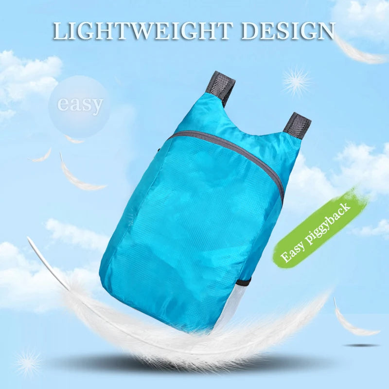 20L Lightweight Waterproof Camping Gym Bag Foldable Hiking Backpack