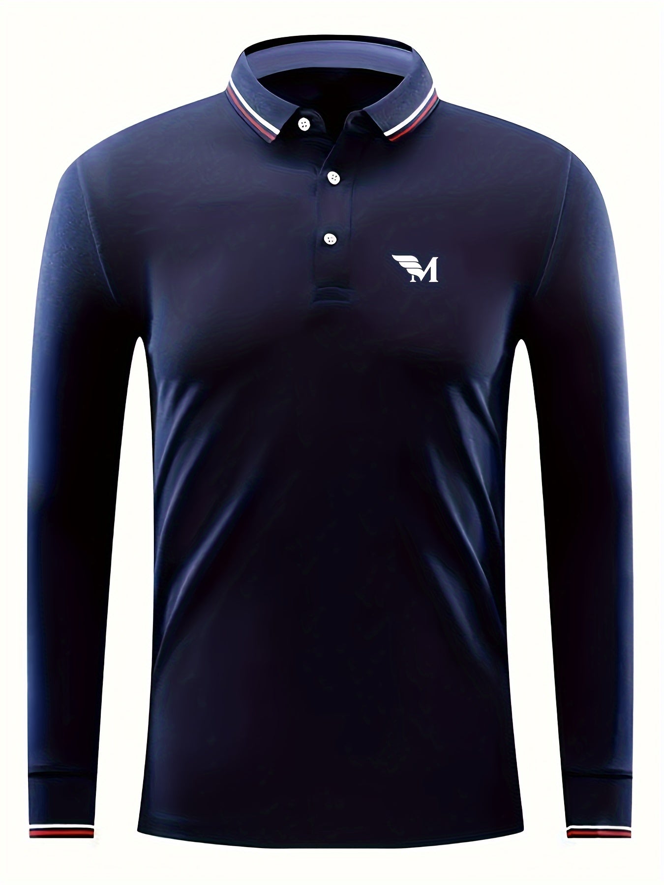 Men's Long Sleeve Lapel Golf Tennis Sports Shirt Top