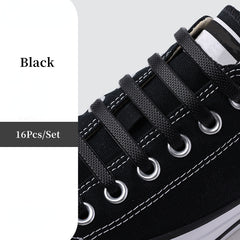 16pcs Silicone No Tie Elastic Shoe Laces T-Shaped Lazy Shoe Laces Set