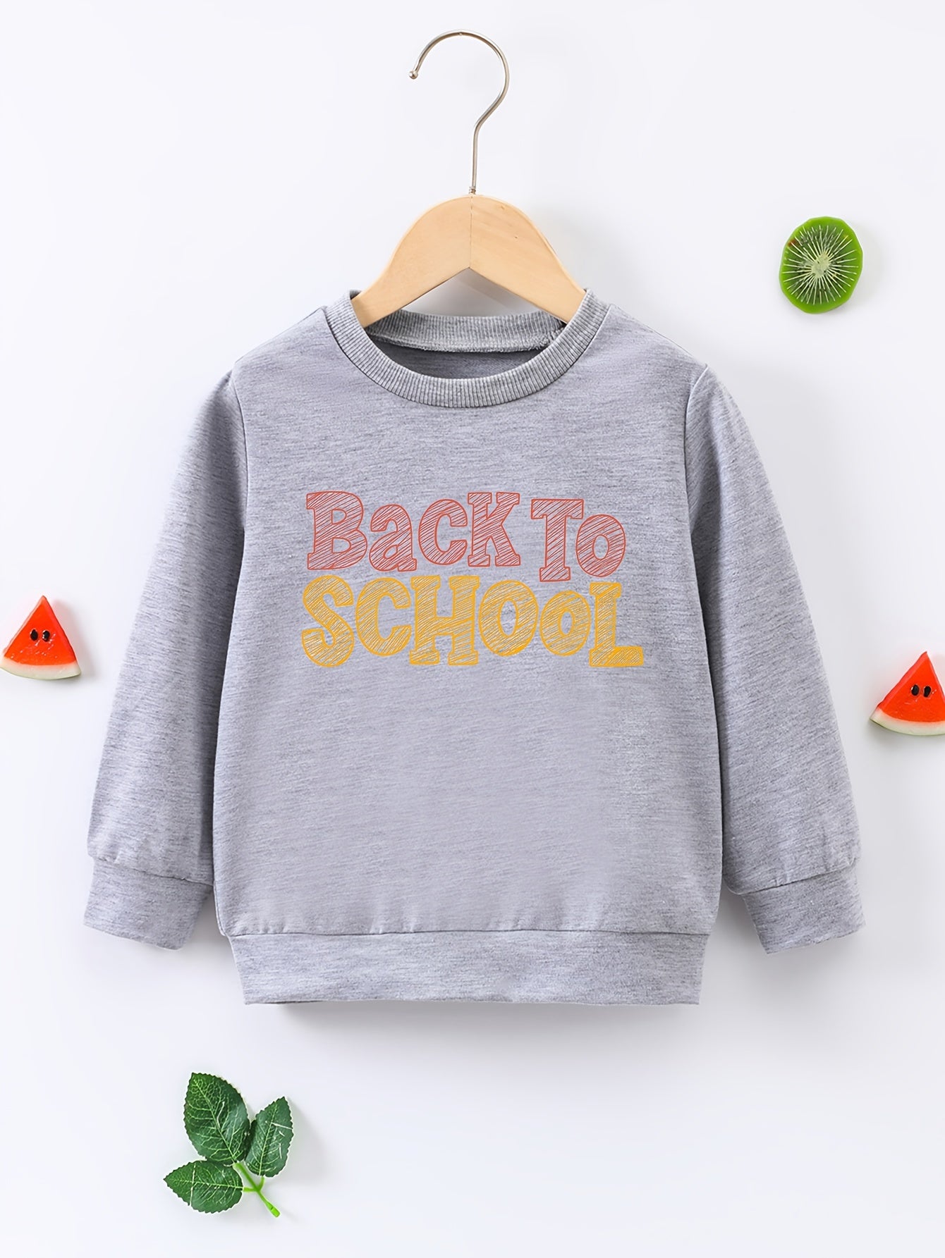 BACK TO SCHOOL Baby Boys Letter Print Sweatshirt