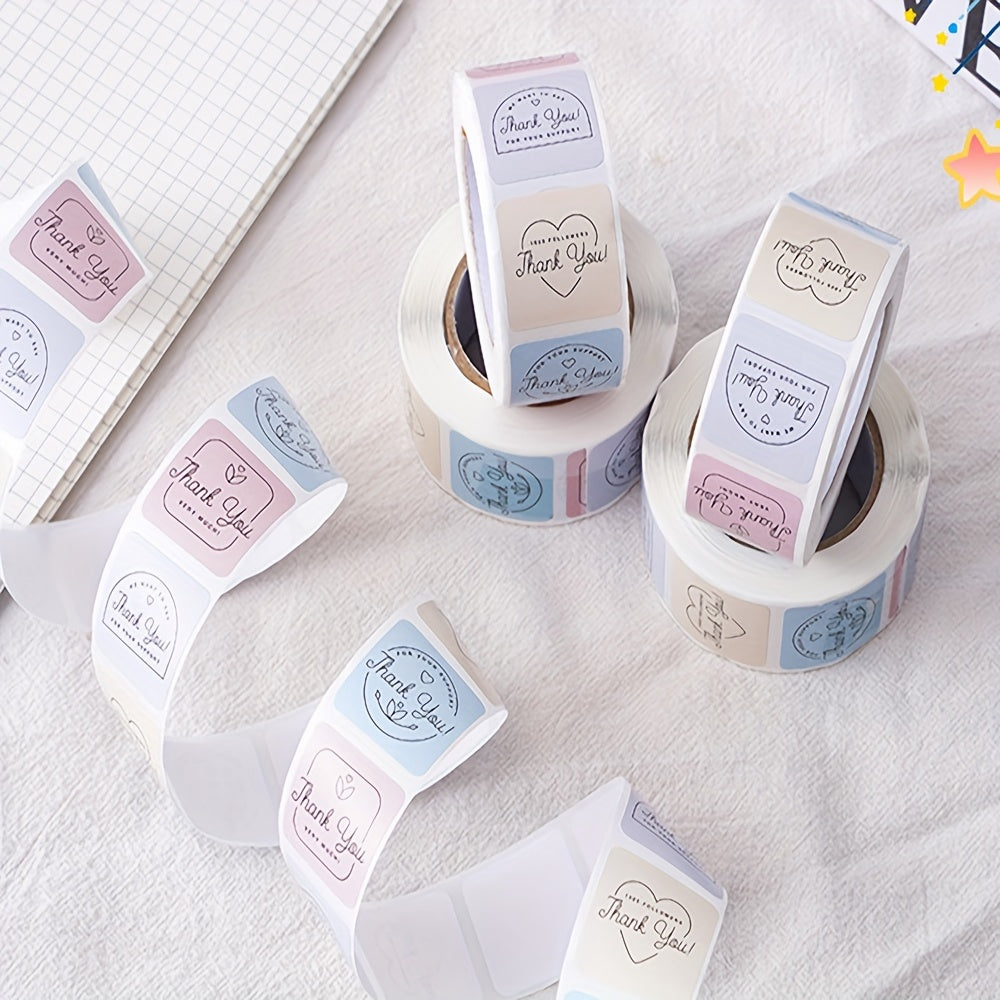 500pcs Thank You Sticker Round Scrapbook Envelope Seal Scrapbooking Stickers
