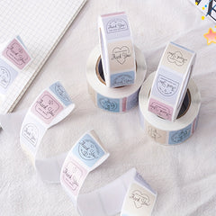 500pcs Thank You Sticker Round Scrapbook Envelope Seal Scrapbooking Stickers