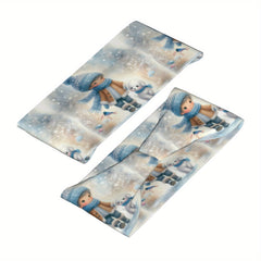 Winter Themed Unisex Sports Headband Snowy Design