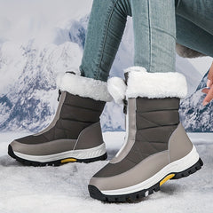 Women's Snow Boots Non Slip Warm Zipper Platform High Tube Boots