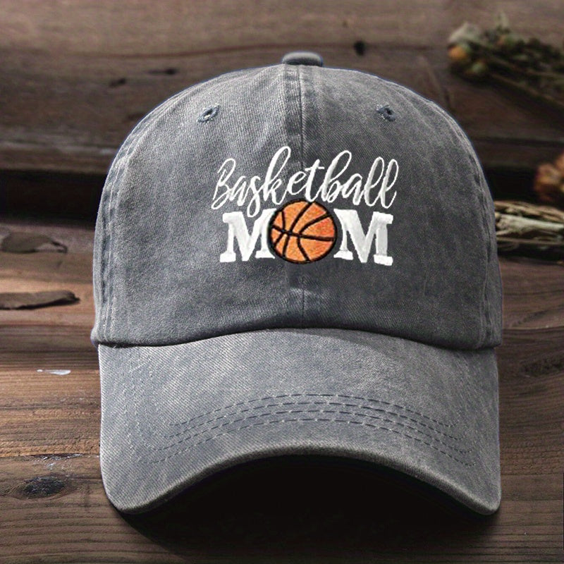 Basketball Mom Embroidered Baseball Cap Distressed Dad Hat