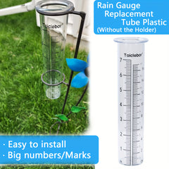 Rain Gauge Replacement Tube Plastic 17 Capacity