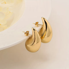Chunky Plated Hypoallergenic Abstract Stud Earrings