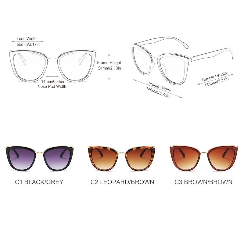 Classic Cat Eye Sunglasses Women Vintage Sunshade UV400 Eyeglasses