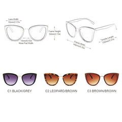 Classic Cat Eye Sunglasses Women Vintage Sunshade UV400 Eyeglasses