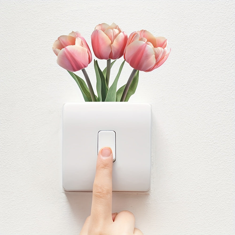 Tulip Switch Sticker Removable Waterproof PVC Decal Wall Decoration