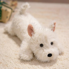 Realistic Dog Plush Toy Soft Polyester Mixed Colors Perfect Gift for Birthdays