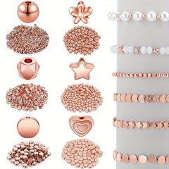 600pcs Mixed Shape Spacer Beads Set for Bracelet Earrings