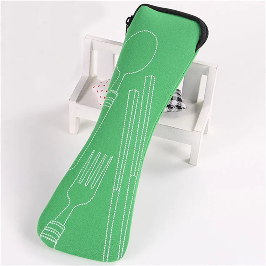20cm Tableware Bag Portable Zipper Nylon Dinnerware Bags Outdoor Travel