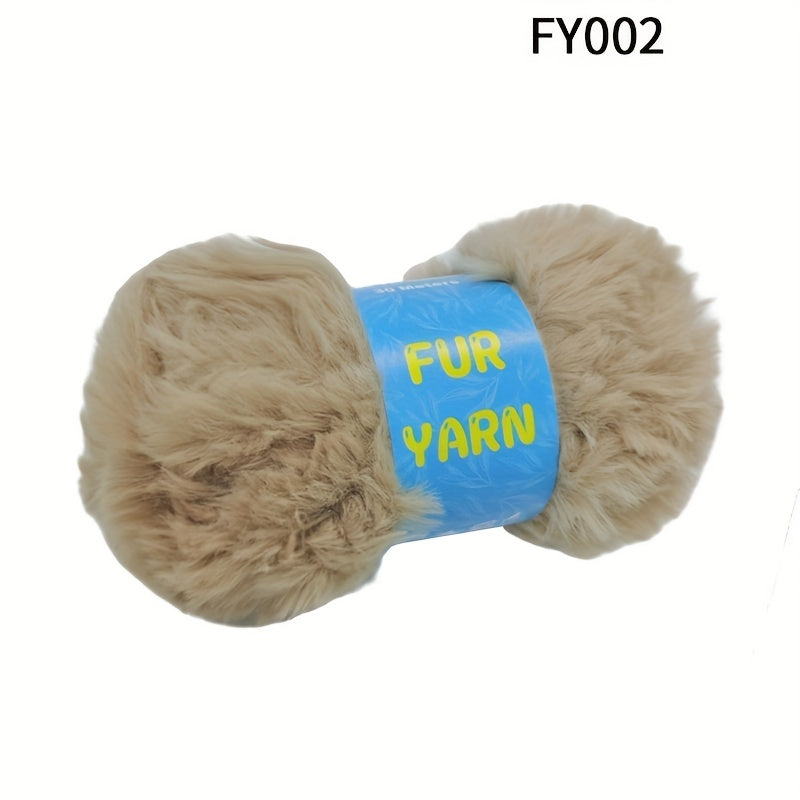 4pcs Mink Fleece Faux Mink Fur Yarn for DIY Knitting and Crocheting