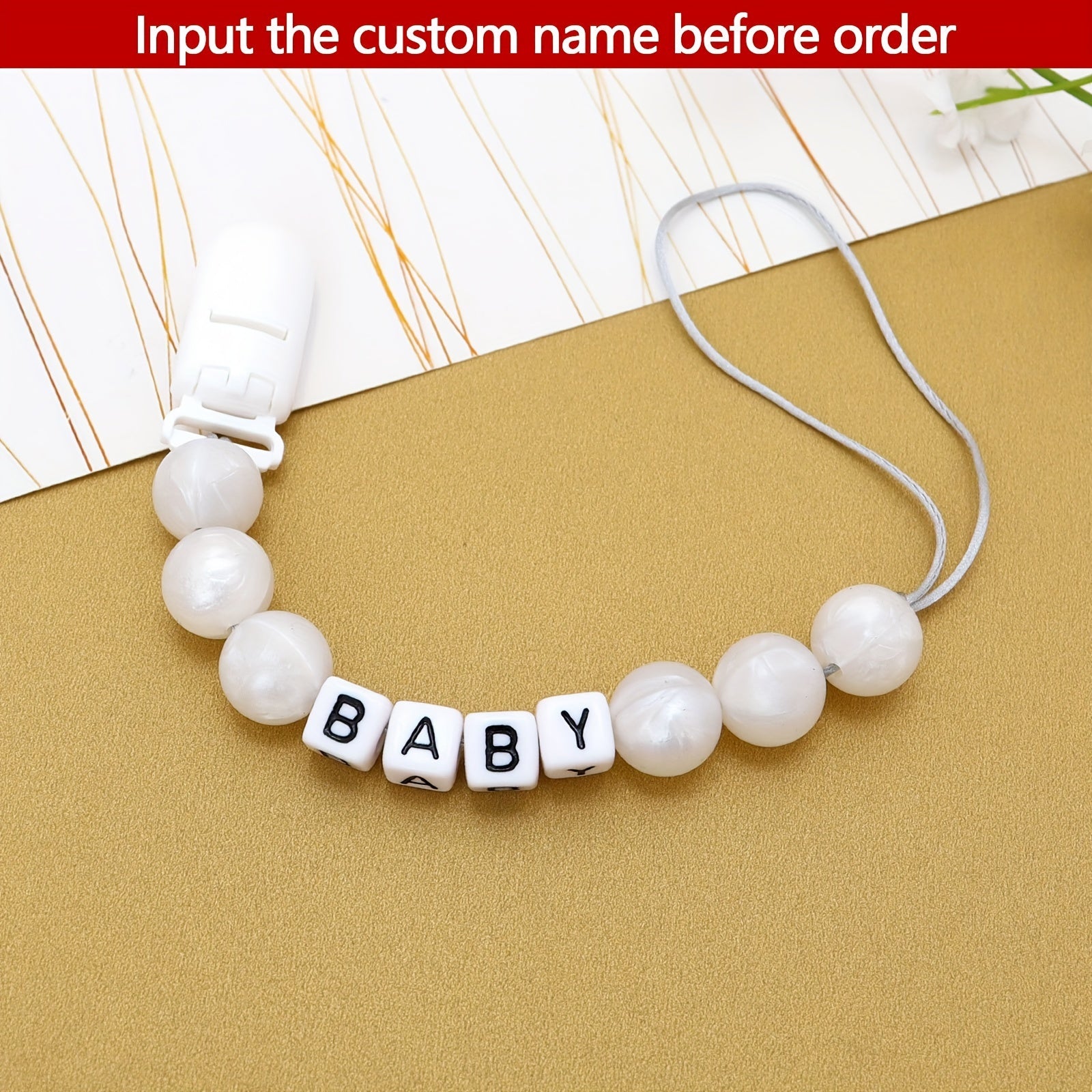 Customized Pacifier Chain For Baby Baby Stuff Accessories With Unique Item