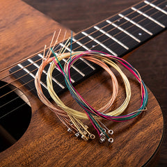6 Pcs Acoustic Guitar Strings Set of 6 Steel Replacement High Accessories