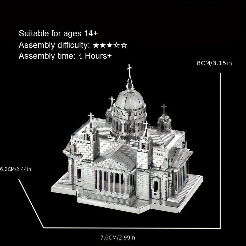 3D Metal Puzzle Kit St Isaac's Cathedral Model - Christmas Birthday Gift