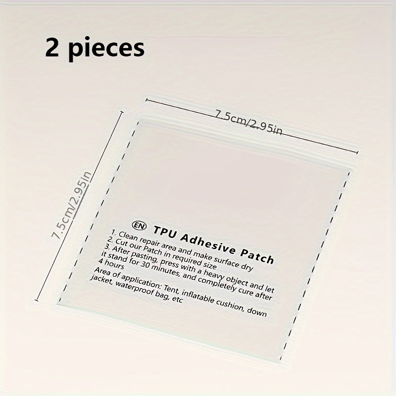 2pcs TPU Repair Patches for Tent Canopy Raincoat Inflatable Products