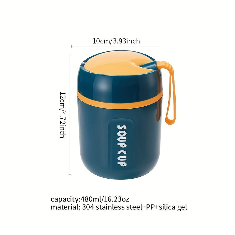 RYBACK Insulated Food Jar 480ml Stainless Steel Lunch Container with Spoon