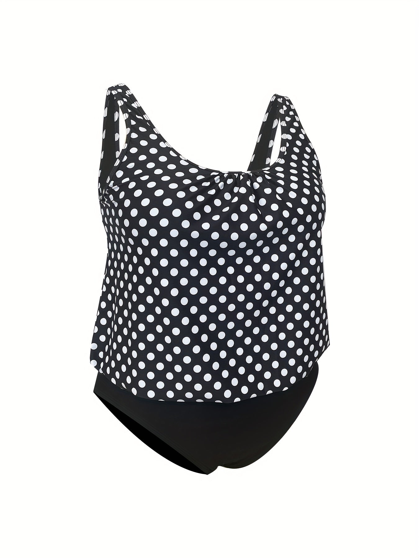 Women's Plus Polka Dot Tankini Set Retro Style