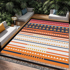 Boho Geometric Anti Fatigue Kitchen Rugs Soft Faux Sheepskin Mat