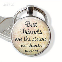 Luminous Keychain Friendship Time Gem Pendant Jewelry Gift