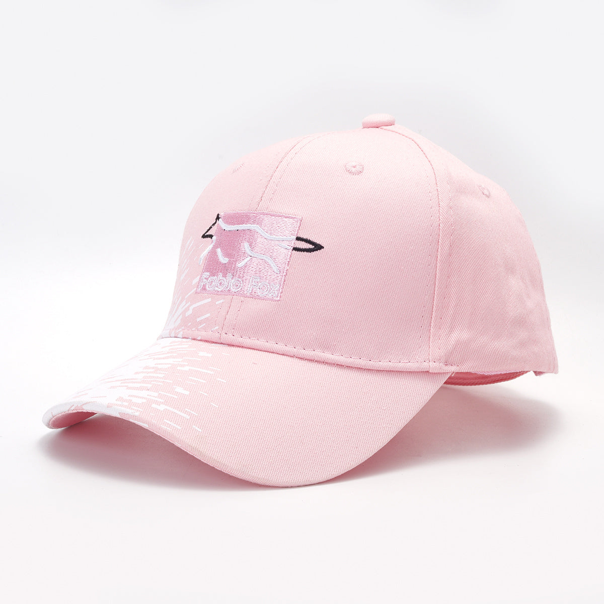 Fox Patch Baseball Cap Solid Embroidery Adjustable Cotton Sun Hat