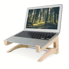 Bamboo Laptop Stand, 35-56cm, Ergonomic Desktop Office Stand
