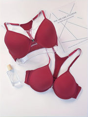 2pcs Front Buckle Push Up Bras Anti sagging T Shirt Bra Women's Lingerie