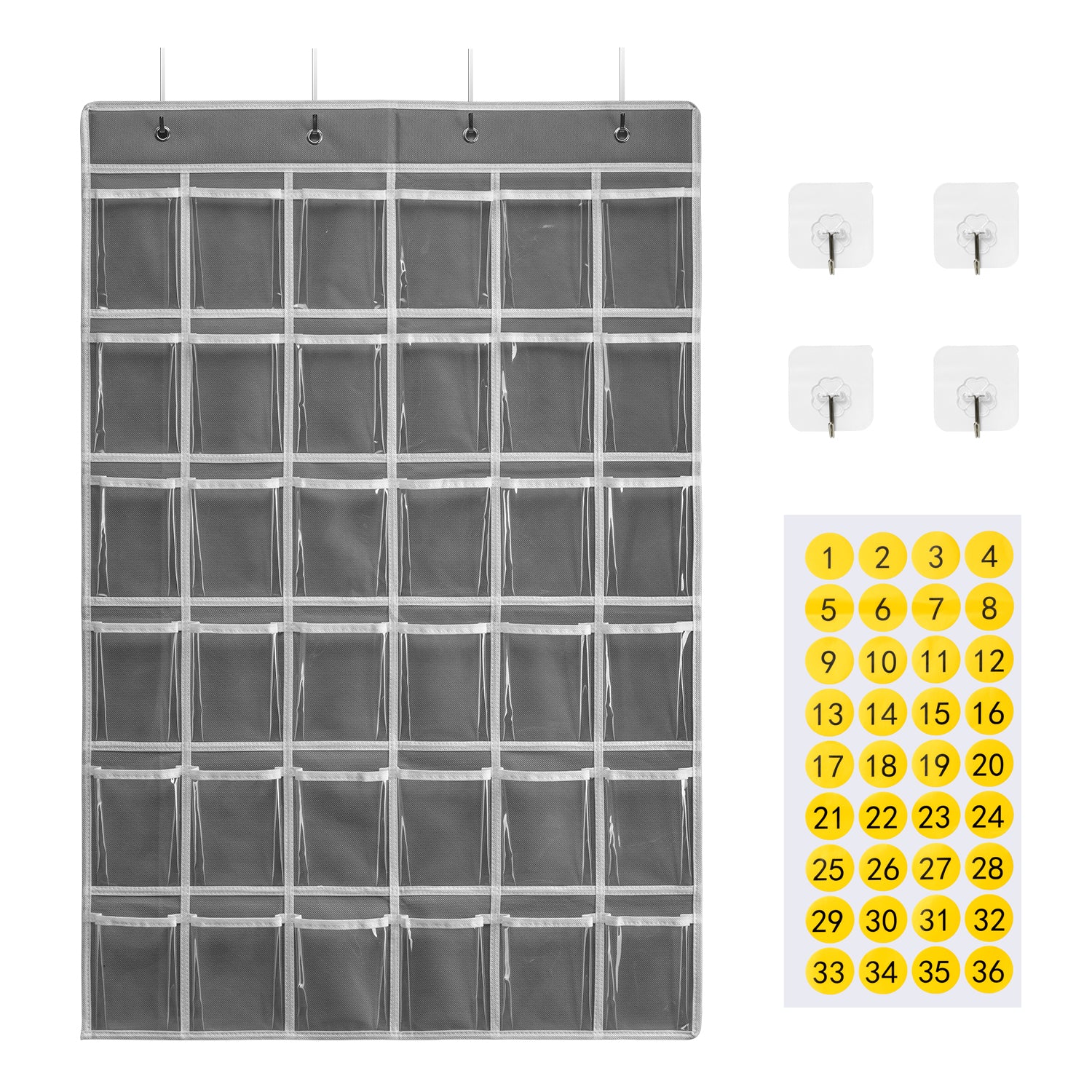 36-Pocket Classroom Pocket Chart for Cellphone and Calculator Organization