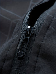Geometric Pattern Zip Up Lightweight Jacket Men's Casual Baseball Collar