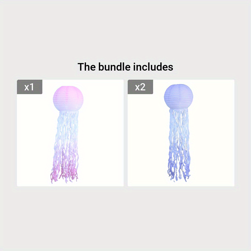 Jellyfish Lantern DIY Strap Beard Gradient Lantern Museum Decor Supplies