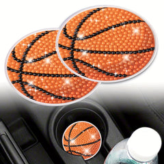 2pcs Basketball Coaster DIY Diamond Painting Car Coasters