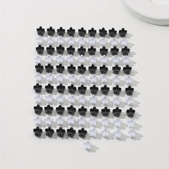 100pcs Flower Shaped Mini Hair Claw Ponytail Holder